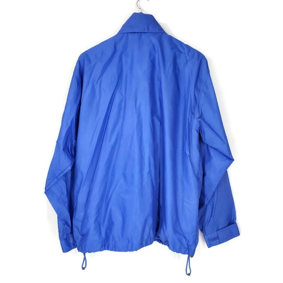 Lands End Mens Nylon Jacket Coat Softshell Outdoor Blue Rain Windbreaker SZ L - Picture 2 of 11